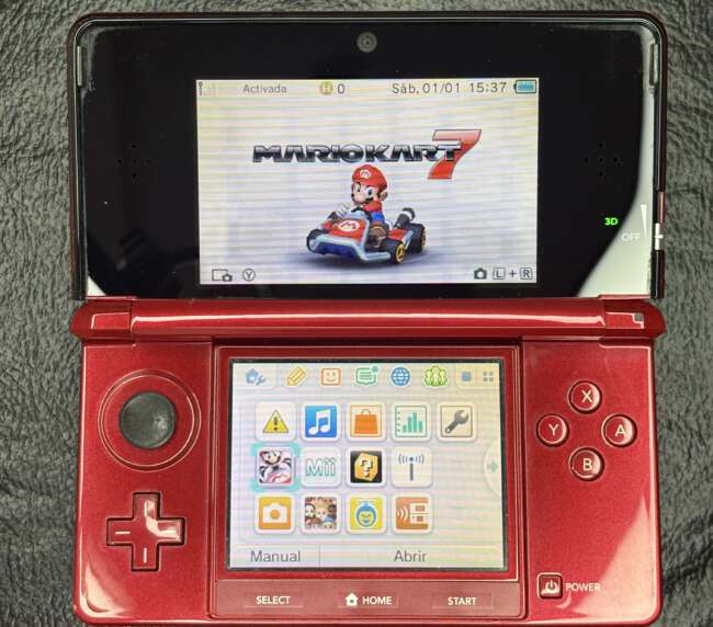 Nintendo 3Ds modelo Old original color rojo brillante